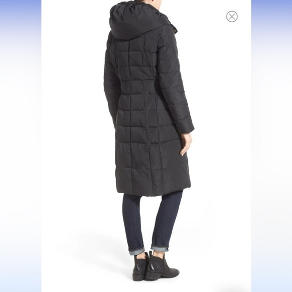 Via Spiga Womens Black Fur Down Insulated Coat Size Small - Picture 3 of 12